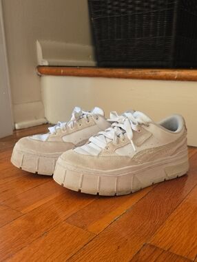 Puma Platform Textured Suede Leather Cheetah Sneakers